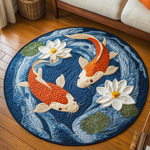 Koi Waters Quilted Round Mat NCU0DK7619