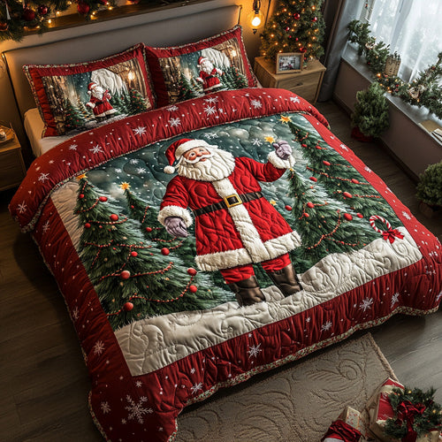 Kris Kringle Glow 3-Piece Quilted Bedding Set NCU0DV7928