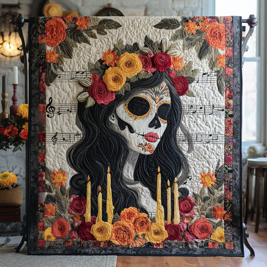 La Reina de los Muertos Quilted Blanket NCU0PT8531