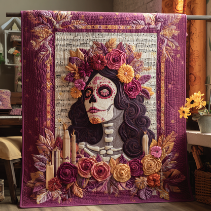 La Vida Calavera Quilted Blanket NCU0PT8532