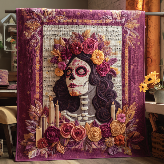 La Vida Calavera Quilted Blanket NCU0PT8532