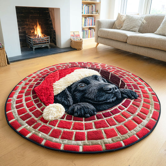 Labrador Chimney Watch Quilted Round Mat NCU0TD617