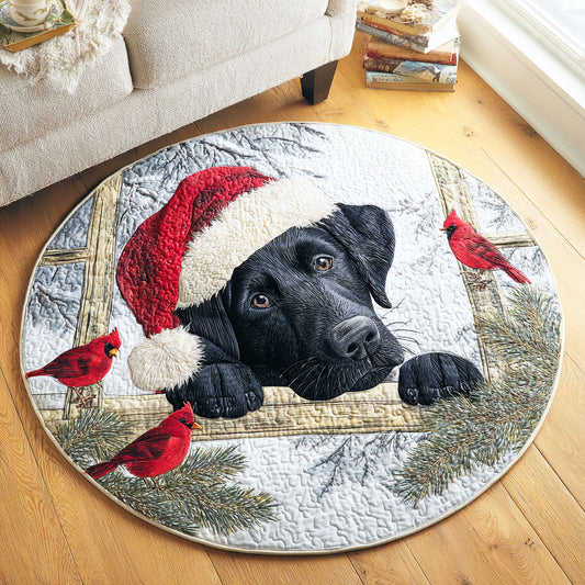 Labrador Cozy Slumber Quilted Round Mat NCU0TD610