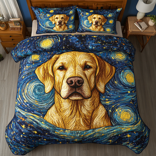Labrador Dream 3-Piece Quilted Bedding Set NCU0DK9934