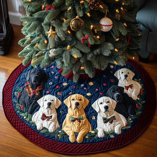 Labrador Festive Dreams Christmas Quilted Tree Skirt NCU0DV1537