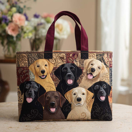 Labrador Gathering Quilted Tote Bag NCU0NT9088