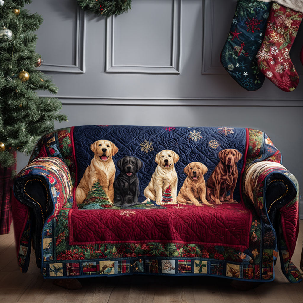 Labrador Retriever Quilted Sofa Cover NCU0VT339