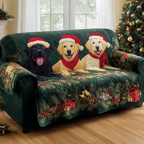 Labrador Joy Quilted Sofa Cover NCU0TV848