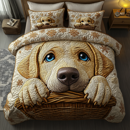 Labrador Peace 3-Piece Quilted Bedding Set NCU0DK9938