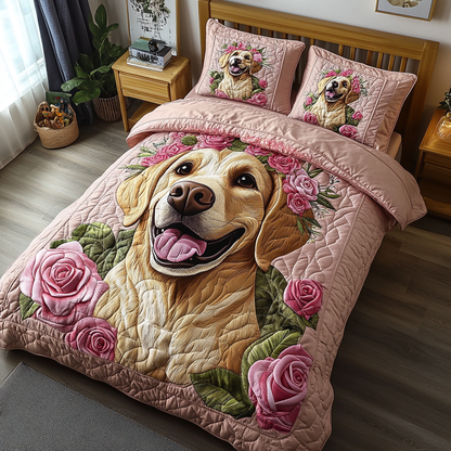 Labrador Rest 3-Piece Quilted Bedding Set NCU0DK9936