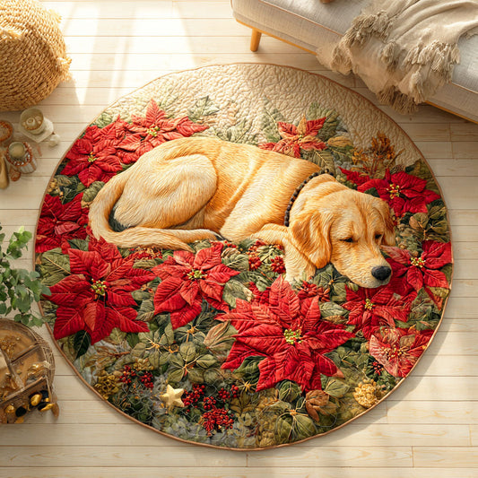 Labrador Silent Nap Quilted Round Mat NCU0TD613