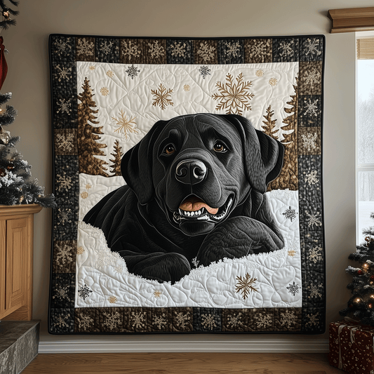 Labrador Sleigh Hug Quilted Blanket NCU0TH2356