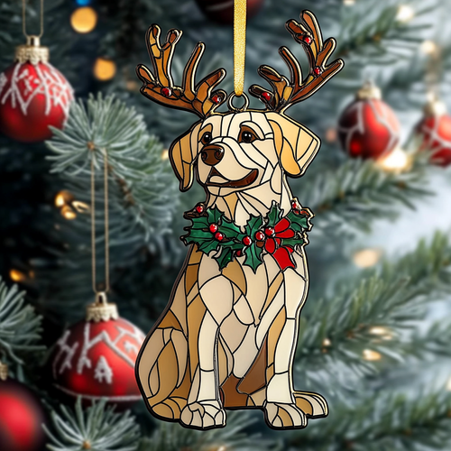 Labrador Snowy Adventure Mica Ornament NCU0DV1780