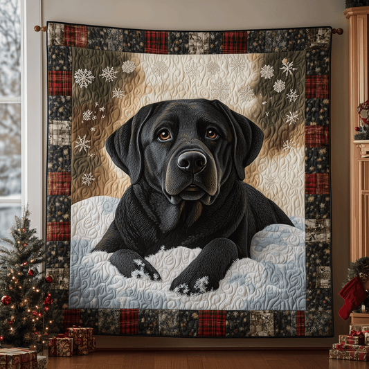 Labrador Snowy Joy Quilted Blanket NCU0TH2354