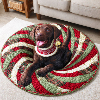 Labrador Vortex Spiral Quilted Round Mat NCU0TD616