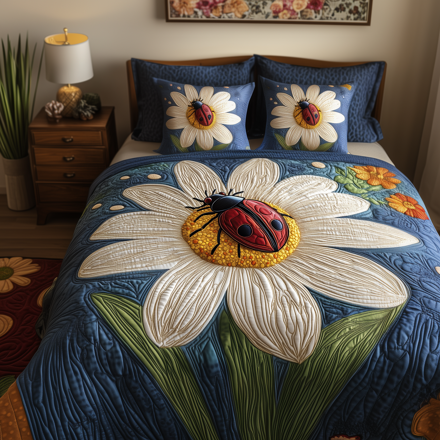 Lady Luck 3-Piece Quilted Bedding Set NCU0VH2034