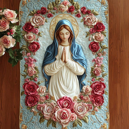 Lady in Blue Quilted Table Runner NCU0NT7799