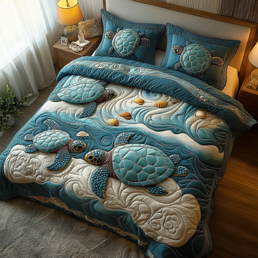 Lagoon Guardian 3-Piece Quilted Bedding Set NCU0DV3477