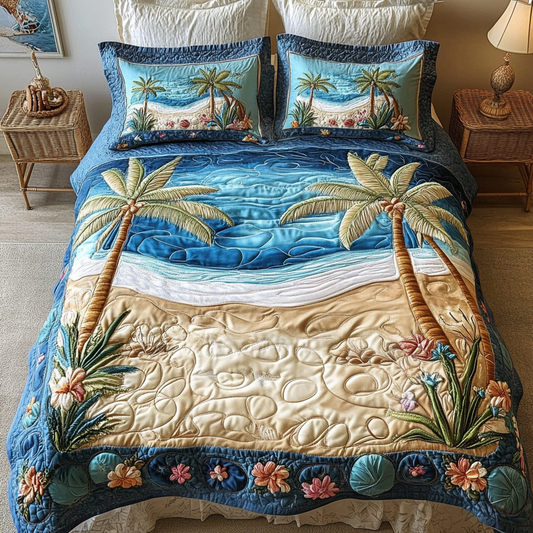 Lagoon Life 3-Piece Quilted Bedding Set NCU0VH3842