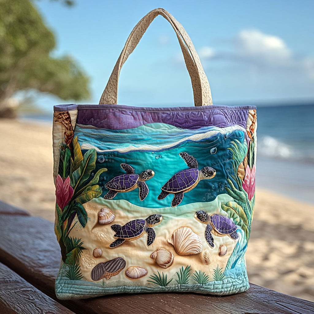 Turtle Quilted Tote Bag NCU0VT208