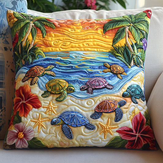 Lagoon Turtle Trail Quilted Pillow Case NCU0NT7065
