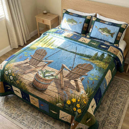 Lake Retreat 3-Piece Quilted Bedding Set NCU0TV1891