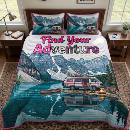 Lake Escape 3-Piece Quilted Bedding Set NCU0XD2816