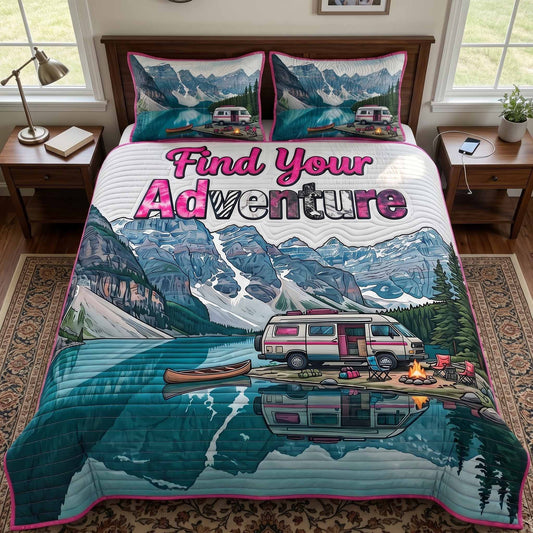 Lake Escape 3-Piece Quilted Bedding Set NCU0XD2816