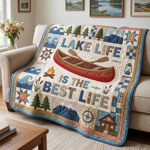 Lake Life Quilted Blanket NCU0XD2879