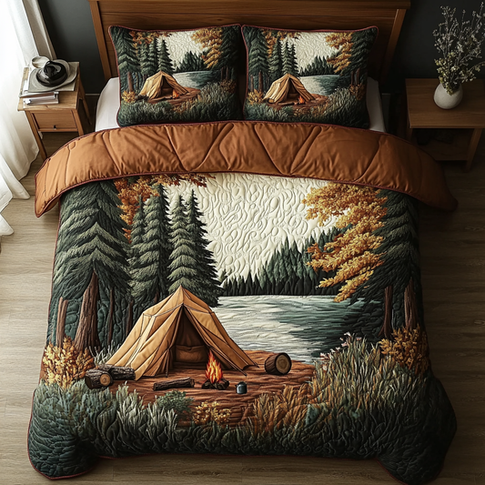 Lake Lodge 3-Piece Quilted Bedding Set NCU0VH5628