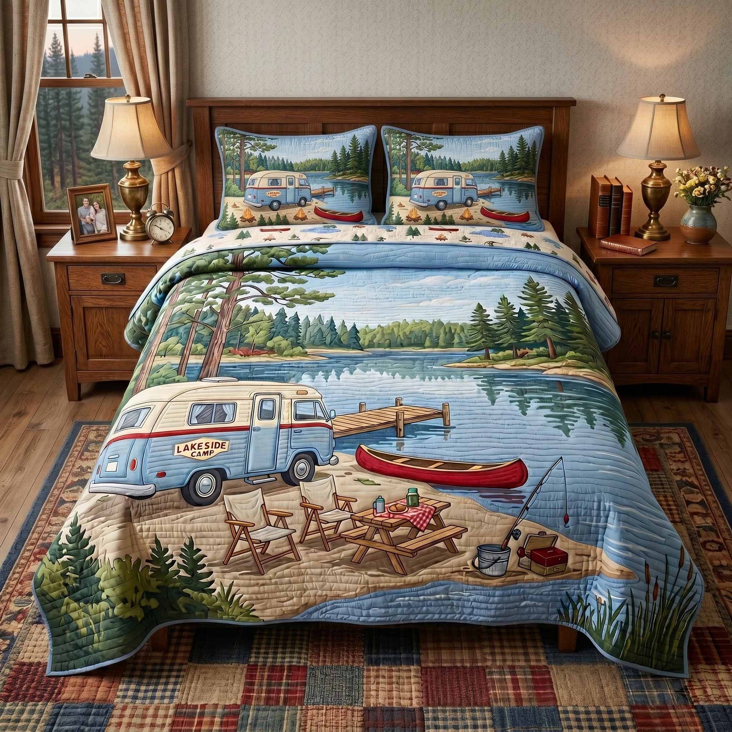Camping 3-Piece Quilted Bedding Set NCU0VT382