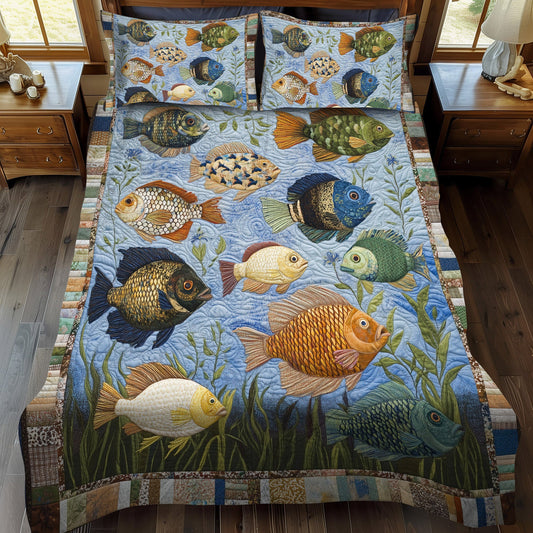 Lakeshore Delight 3-Piece Quilted Bedding Set NCU0PT6952