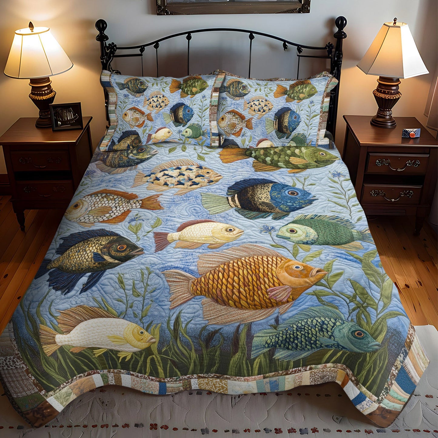 Lakeshore Delight 3-Piece Quilted Bedding Set NCU0PT6952