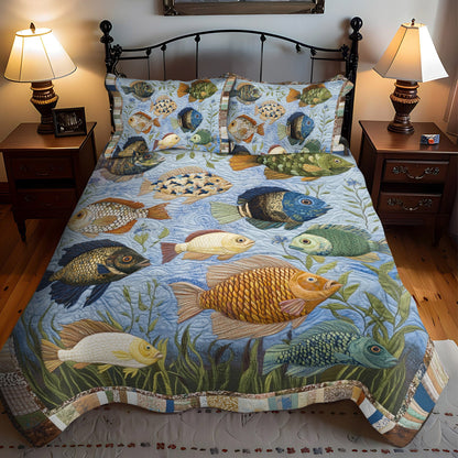 Lakeshore Delight 3-Piece Quilted Bedding Set NCU0PT6952