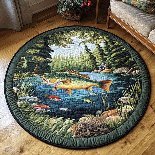Lakeside Bliss Quilted Round Mat NCU0PT6936