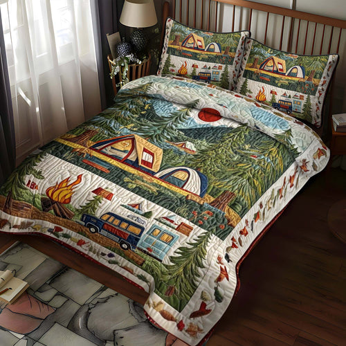 Lakeside Camp 3-Piece Quilted Bedding Set NCU0NT631