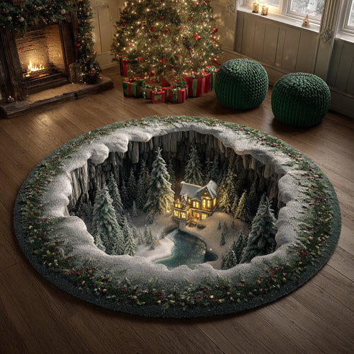Lakeside Christmas Village Round Carpet NCU0HH1119