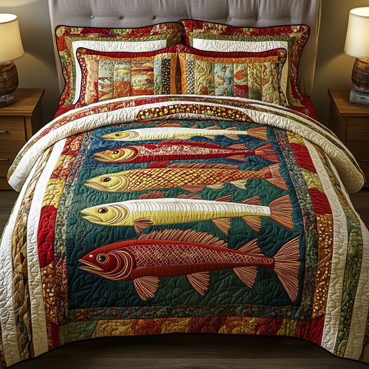 Lakeside Comfort 3-Piece Quilted Bedding Set NCU0VH2096