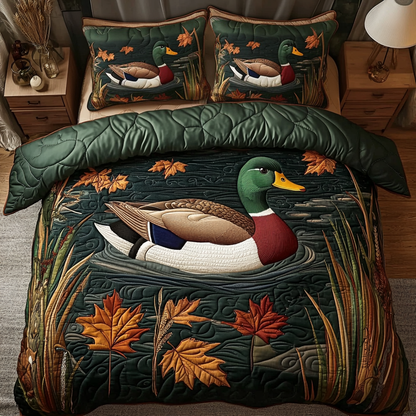 Lakeside Comfort 3-Piece Quilted Bedding Set NCU0VH2298