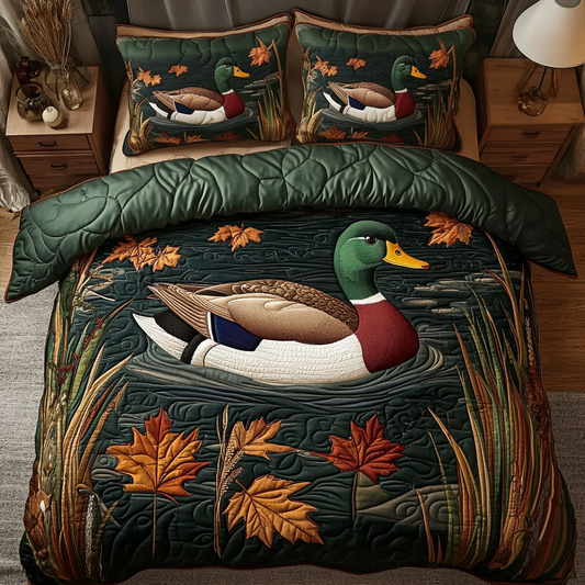 Lakeside Comfort 3-Piece Quilted Bedding Set NCU0VH2298