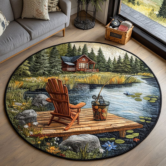 Lakeside Comfort Quilted Round Mat NCU0PT6937