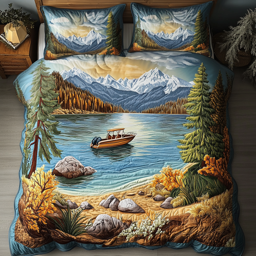 Lakeside Dream 3-Piece Quilted Bedding Set NCU0VH4716