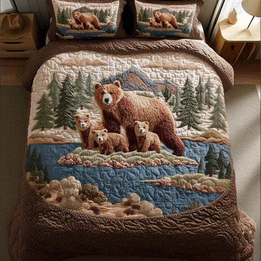 Lakeside Family 3-Piece Quilted Bedding Set NCU0NT7858
