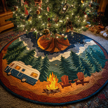 Lakeside Glow Christmas Quilted Tree Skirt NCU0TV1335
