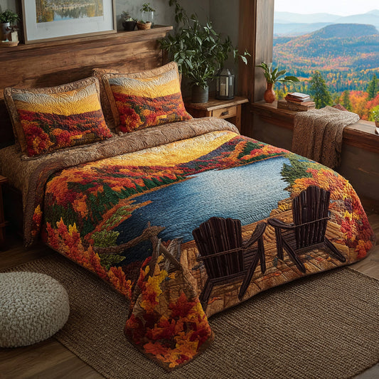 Lakeside Harvest 3-Piece Quilted Bedding Set NCU0VL3624