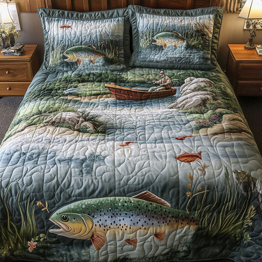 Lakeside Leisure 3-Piece Quilted Bedding Set NCU0PT6921