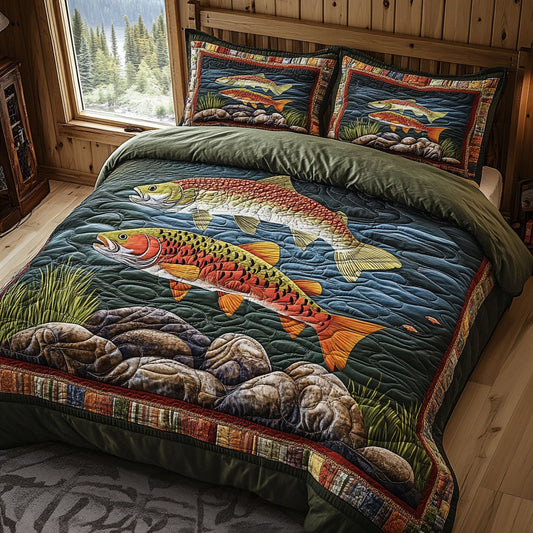 Lakeside Lounger 3-Piece Quilted Bedding Set NCU0PT5301