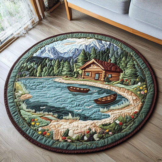 Lakeside Serenity Quilted Round Mat NCU0NT3839