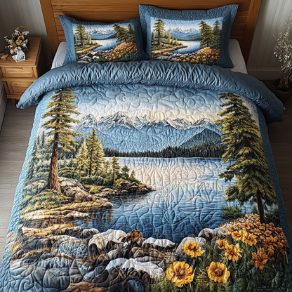 Lakeside View 3-Piece Quilted Bedding Set NCU0DK6966