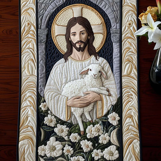 Lamb of Grace Quilted Table Runner NCU0NT8076